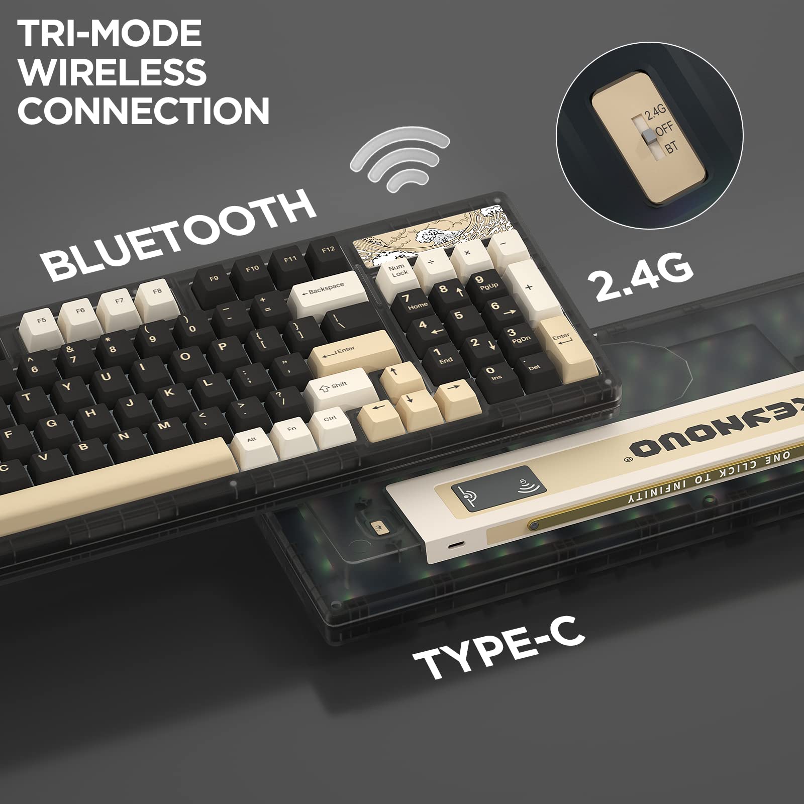 Amazon | YUNZII Keynovo IF98 Pro 無線 Bluetooth ホット Amazon | YUNZII Keynovo IF98 Pro 無線 Bluetooth ホット